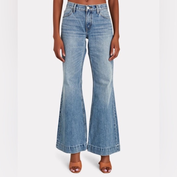 NWT RE/DONE - 70s Low-Rise Bell Bottom Jeans - Size 31 - Lake Blue - Picture 3 of 5
